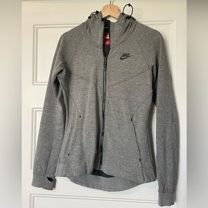 Nike Tech Fleece Womens Grey Zip Up Hoodie - Size Small